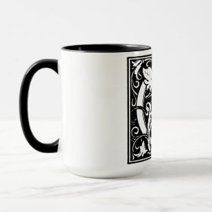 Caneca Estilo Renascentista Alphabet - Letra G em Mug