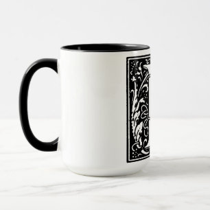 Caneca Estilo Renascentista Alphabet - Letra L em Mug