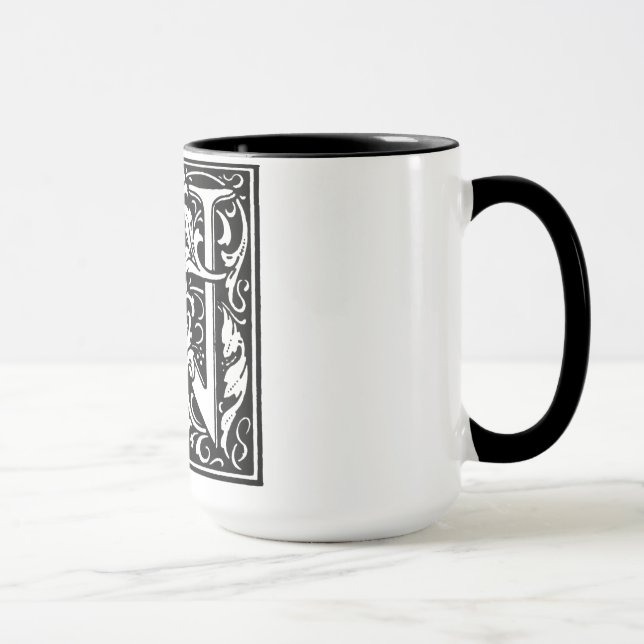 Caneca Estilo Renascentista - Alphabet - Letra N em Mug (Direita)