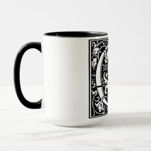 Caneca Estilo Renascentista Alphabet - Letra O em Mug
