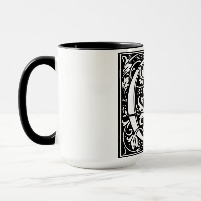Caneca Estilo Renascentista Alphabet - Letra O em Mug (Esquerda)