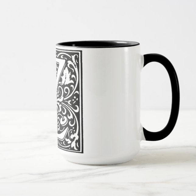 Caneca Estilo Renascentista Alphabet - Letra Z em Mug (Direita)
