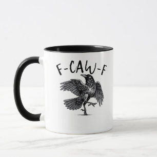 Caneca Estilo Retro Clássico F Caw F Corvo