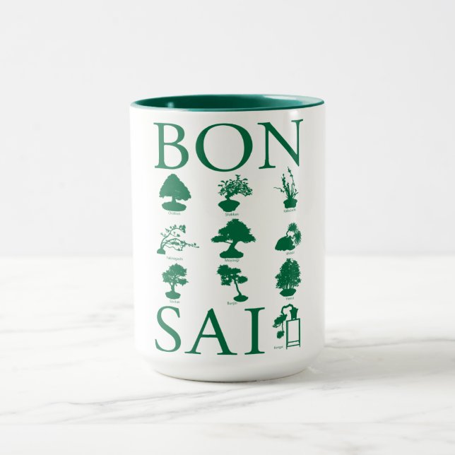 Caneca Estilos Básicos da Árvore Bonsai (Centro)