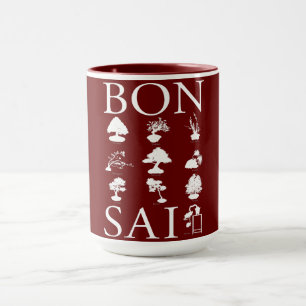 Caneca Estilos Básicos da Árvore Bonsai
