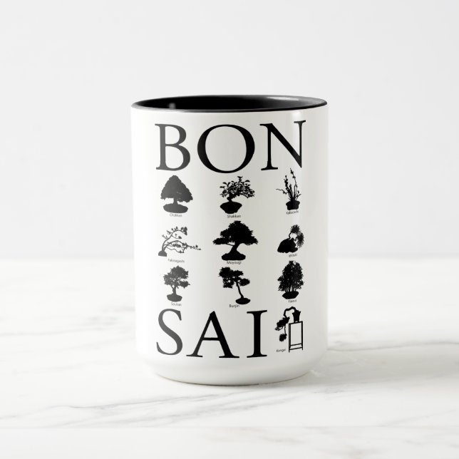 Caneca Estilos Básicos da Árvore Bonsai (Centro)
