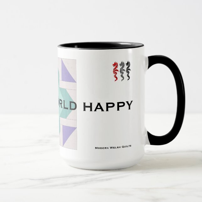 Caneca Estofe o mundo feliz (Direita)