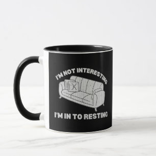 Caneca Estou a fim de descansar introvertido engraçado so