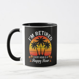 Caneca Estou Aposentado Cada Hora É Hora Feliz Vintage