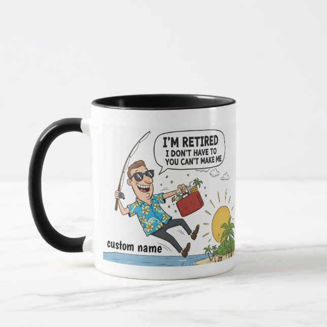 Caneca Estou Aposentado - Não Quero Fazer Piada de (Esquerda)