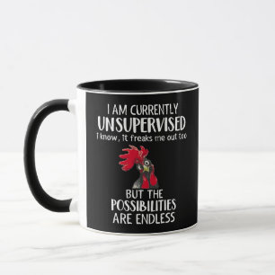 Caneca Estou Atualmente Sem Supervisão - Presente para co