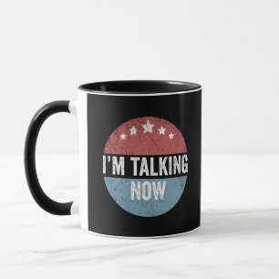 Caneca Estou falando agora Trump Kamala Presidente Debate