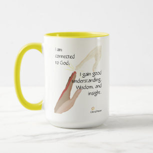 Caneca Estou ligado a Deus, ganho bem... canecas.