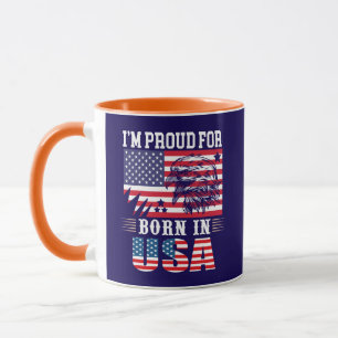 Caneca Estou Orgulhoso de Ter Nascido nos EUA-62974