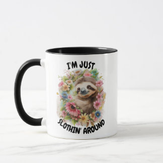 Caneca "Estou só a dar voltas" Sloth Novelty