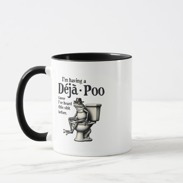 Caneca Estou tendo Déjà Poo porque ouvi essa Sapo (Esquerda)
