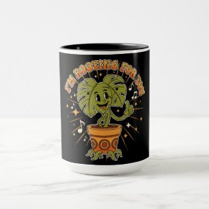 Caneca "Estou Torcendo Por Você" Planta Monstera de Carto