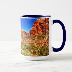 Caneca Estrada Através Do Parque Nacional De Zion