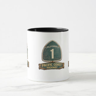 Caneca Estrada da Califórnia um Highway da Costa do Pacíf