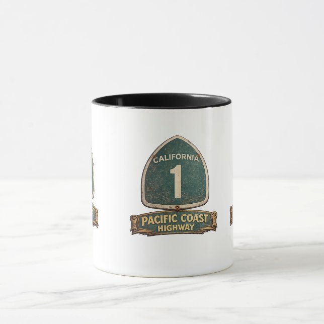 Caneca Estrada da Califórnia um Highway da Costa do Pacíf (Centro)