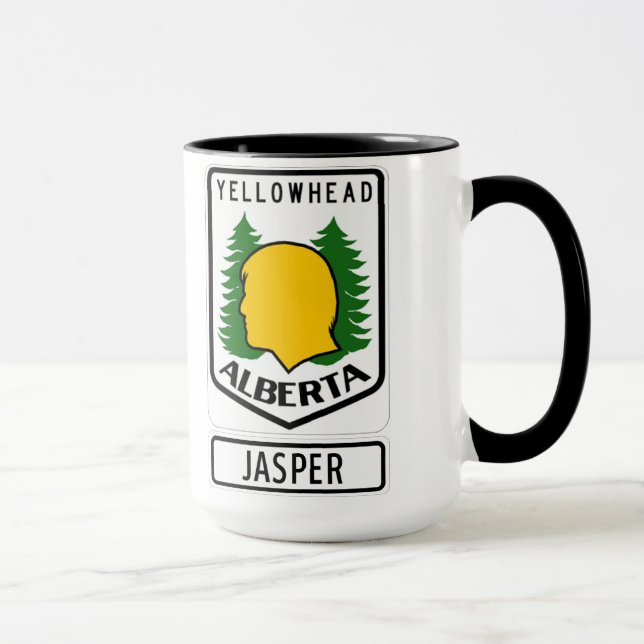 Caneca Estrada de Yellowhead - jaspe, Alberta (Direita)