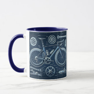 Caneca Estrada, Desenho De Bike, Mug De Café, Artístico A
