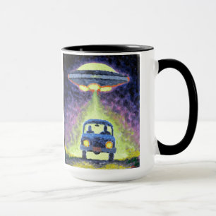 Caneca estrangeira do escritório da abducção do