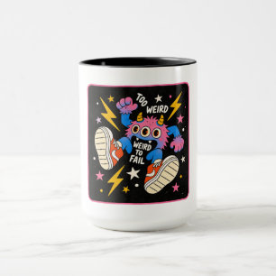 Caneca Estranho Mas Icônico – Arte de Desenho Surrealista