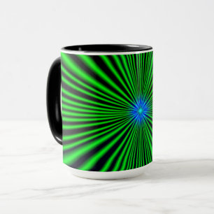 Caneca Estrela Azul com Luz Verde