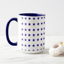 Caneca Estrela Azul Da Bandeira Americana