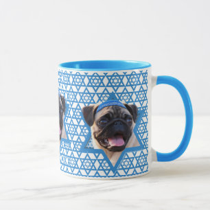 Caneca Estrela de David de Hanukkah - Pug