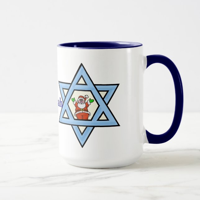 Caneca Estrela de David e Papais noeis Chrismukkah Mug (Direita)