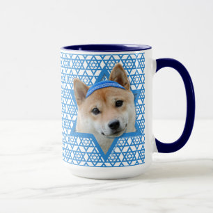 Caneca Estrela de Hanukkah de David - Shiba Inu