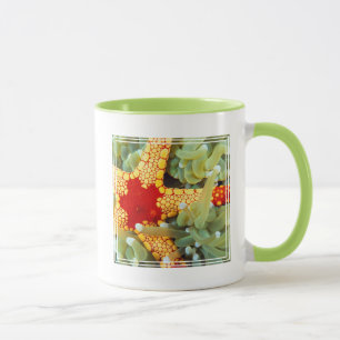 Caneca Estrela-do-Mar Amarela e Vermelha