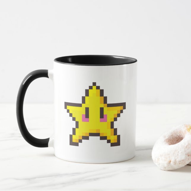 caneca estrela do Mário (Com Donut)