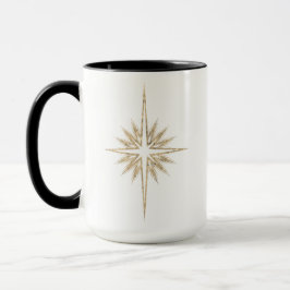 Caneca Estrela do Nascimento de Belém Escritura Preto Nat