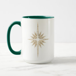 Caneca Estrela do Nascimento de Belém Escritura Verde Nat