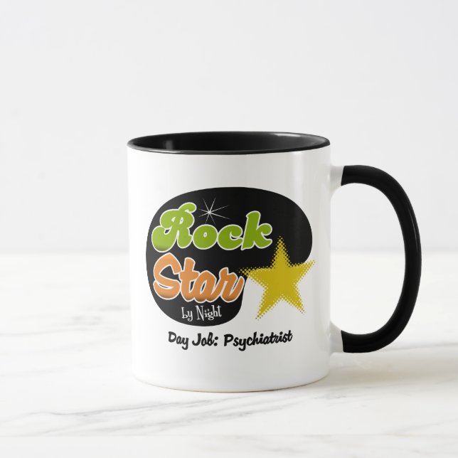 Caneca Estrela do rock em a noite - psiquiatra do (Direita)