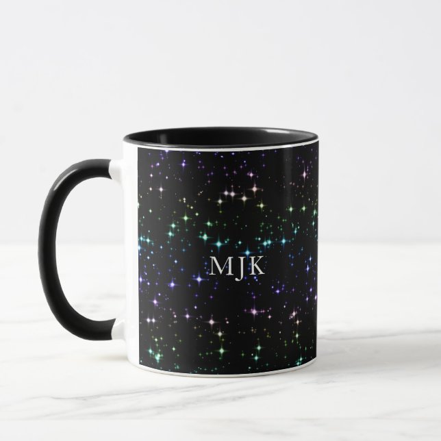 Caneca Estrelas brilhantes do Arco-Íris no Céu Noturno (Esquerda)
