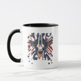 Caneca Estrelas de arte patriótica