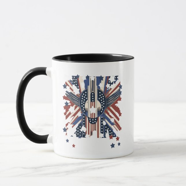 Caneca Estrelas de arte patriótica (Esquerda)