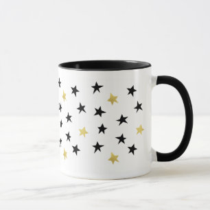Caneca Estrelas de Reprodução - Lã Preta e Dourada