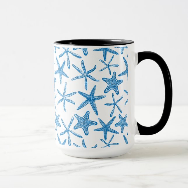 Caneca Estrelas do mar em azul (Direita)
