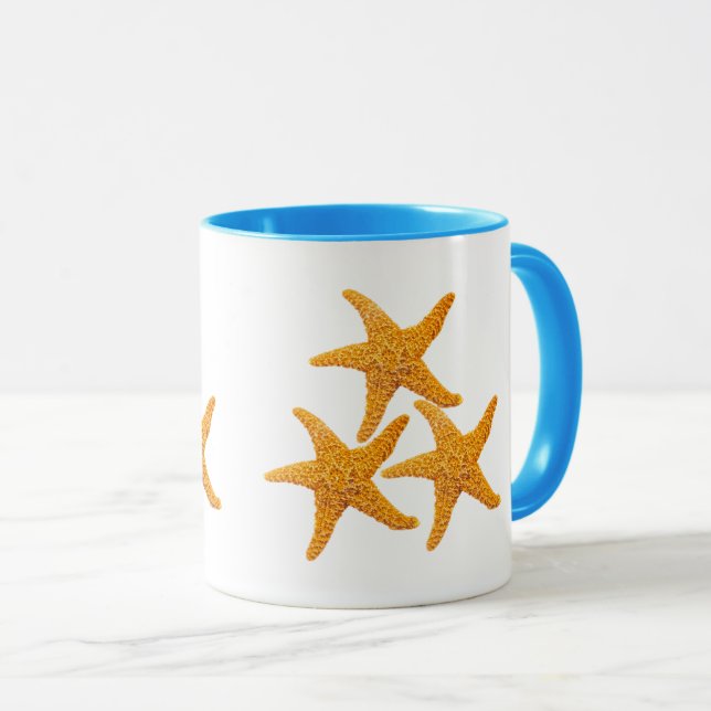 Caneca Estrelas-do-mar laranja (Frente Esquerda)