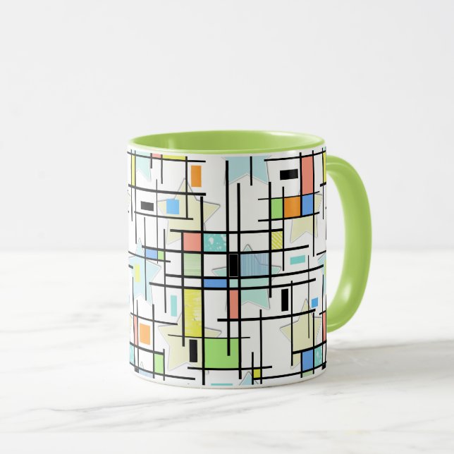 Caneca Estrelas em um plano de fundo controlado. (Frente Esquerda)