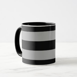 Caneca Estrias de Cinza e preto