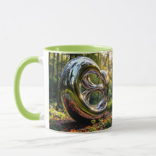 Caneca Estrutura de Cromo Abstrato de Fantasy