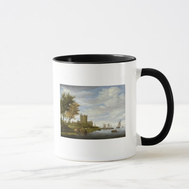 Caneca Estuário do rio com um castelo (Direita)