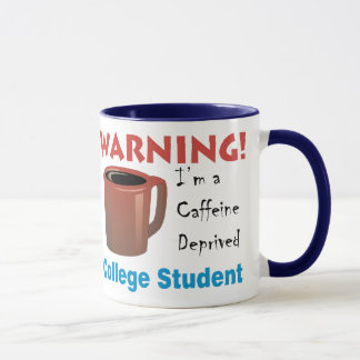 Caneca Estudante destituído cafeína