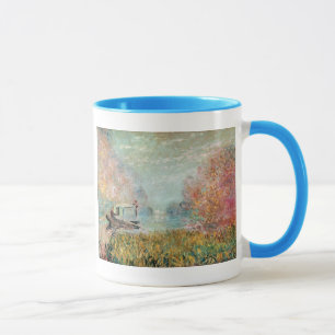 Caneca Estúdio do barco de Claude Monet   no Seine